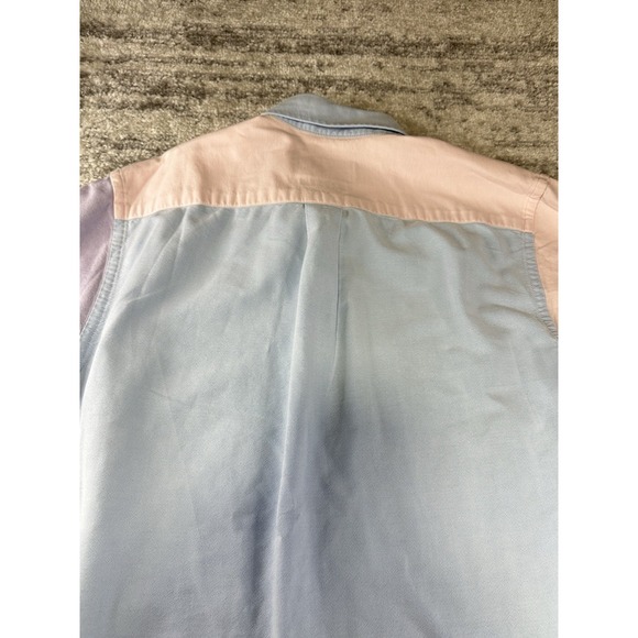 Vineyard Vines Button-Down Shirt Mens Medium Multi Colorblock Oxford Patchwork - Picture 11 of 12